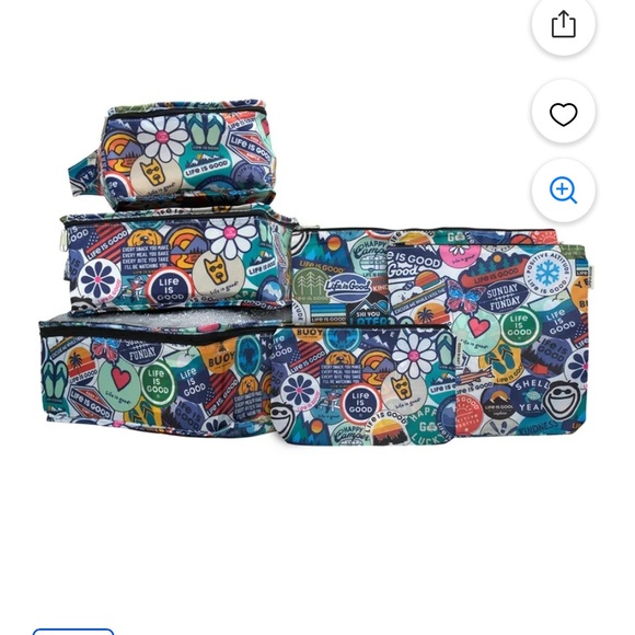 Life Is Good Other - Life is Good packing cubes 6 Graphic Print Set! New!